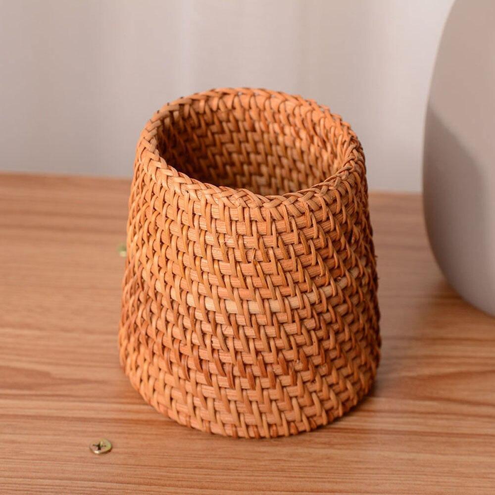 Hand-Woven Wicker Storage Container Basket