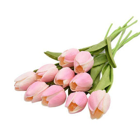 10-Piece Faux Tulips Artificial Flowers