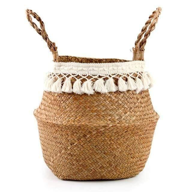 Boho Seagrass Wicker Basket