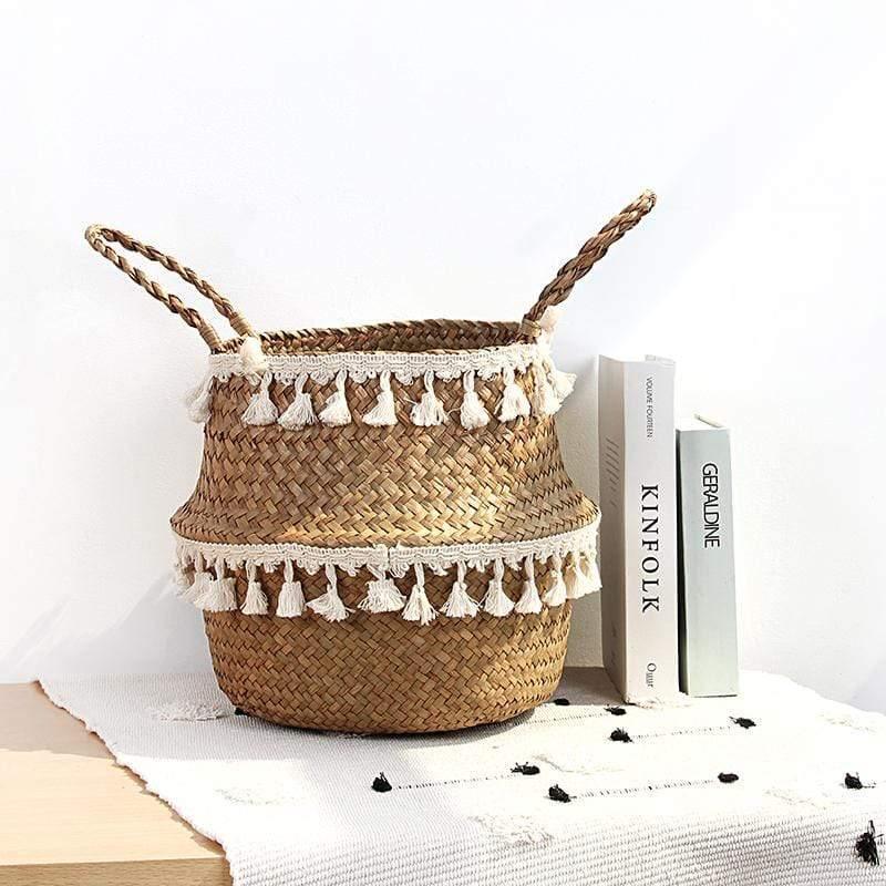 Boho Seagrass Wicker Basket