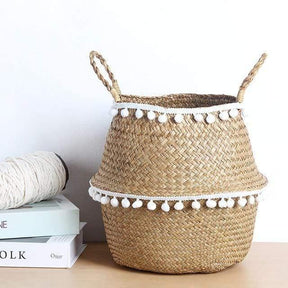 Boho Seagrass Wicker Basket