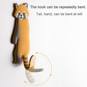 Flexible Adhesive Animal Fridge and Wall Hooks