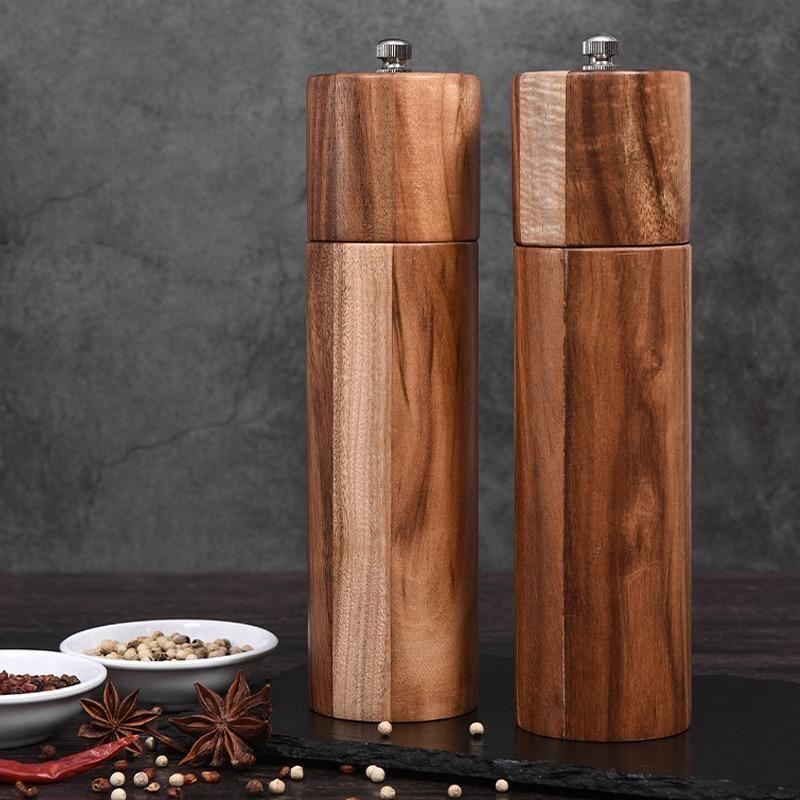 Acacia Wood Salt & Pepper Grinders