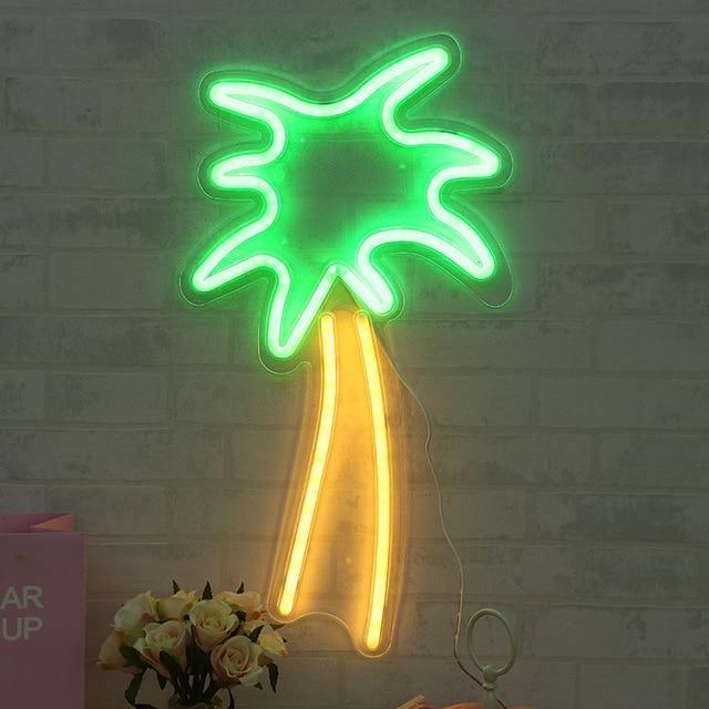 Palm Tree Neon Wall Art