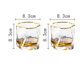 Distort Texture Whisky Glass 2-Piece Set