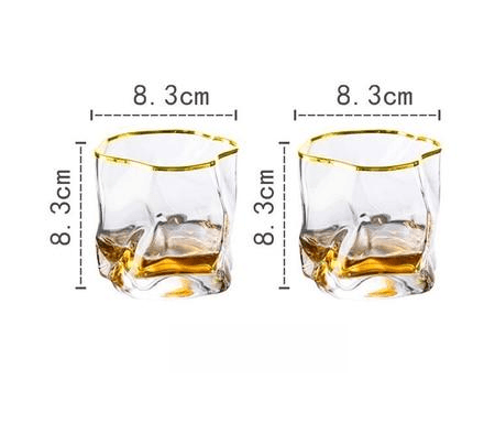 Distort Texture Whisky Glass 2-Piece Set