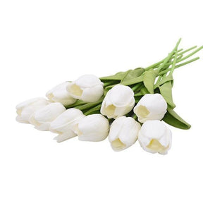 10-Piece Faux Tulips Artificial Flowers