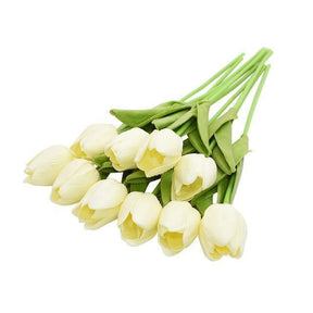 10-Piece Faux Tulips Artificial Flowers