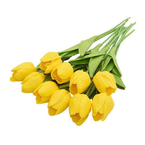 10-Piece Faux Tulips Artificial Flowers