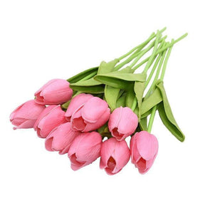 10-Piece Faux Tulips Artificial Flowers