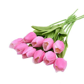 10-Piece Faux Tulips Artificial Flowers