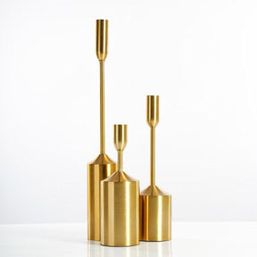 Gold Pillar Candle Holders