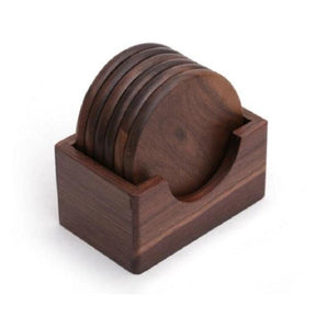 Pine Wood Coasters 6-Piece Set