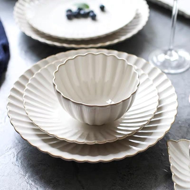 Esme Scalloped Dinnerware + Serveware